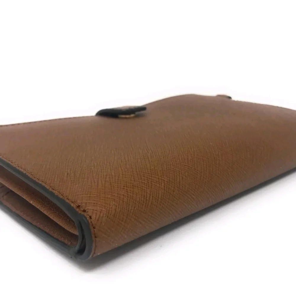 Michael Kors Jet Set Saffiano Leather Double Zip Wristlet - Luggage Brown - $258
